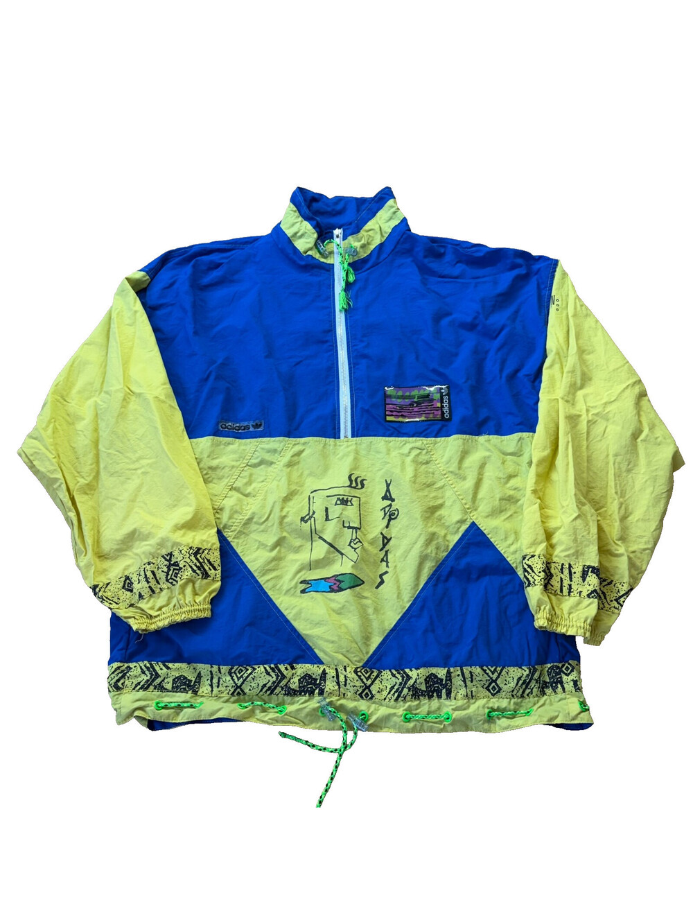 Vintage Adidas Surfing Beach Hawaii Nylon Jacket 90s 80s Men's Size Large